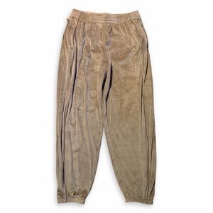 Skims Tan Velour Track Pants Joggers Sweatpants Sz Large